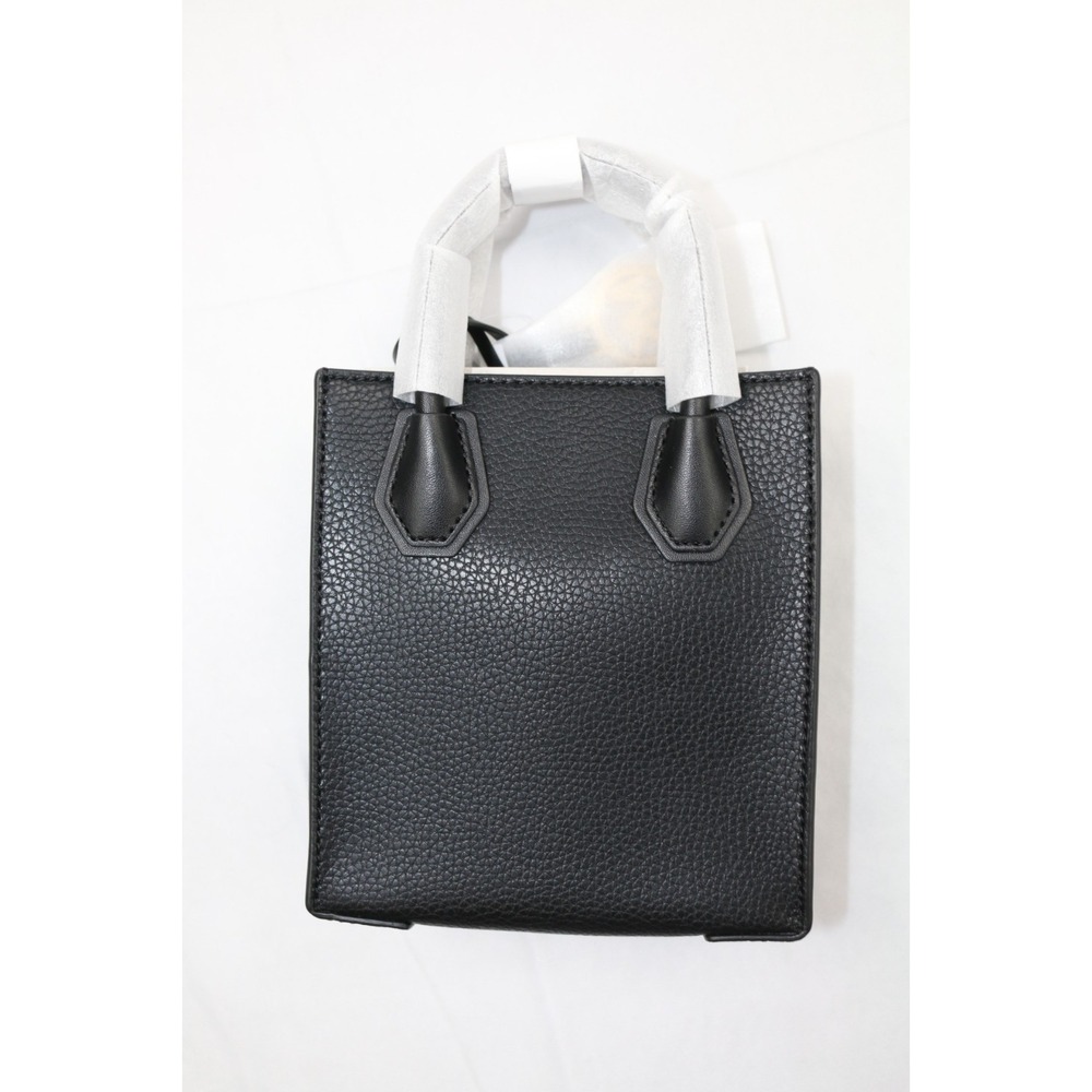 Michael Kors Mercer XS Shopper Leather Crossbody Bag $298 (Black/Gold Tone) - Picture 7 of 8
